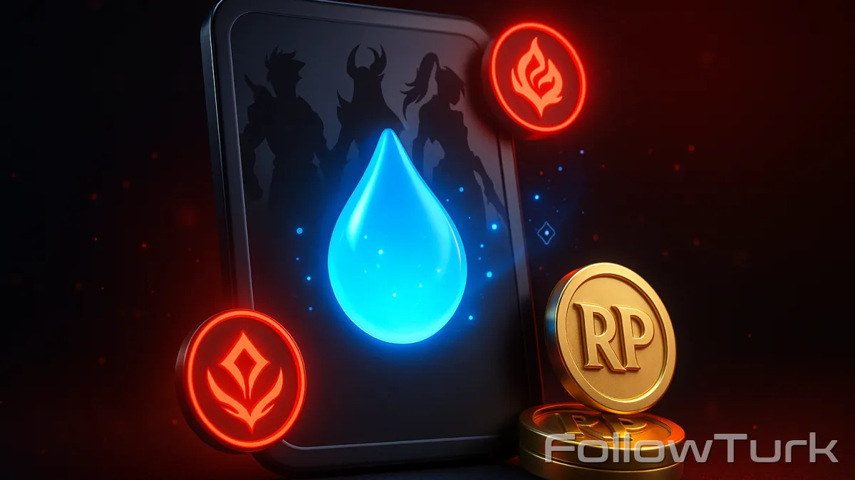 FollowTurk professional illustration showing las blue essence account, buy blue essence account Legend, Legend blue essence account for sale, cheap blue essence Legend account, blue essence account las server, how to get blue essence fast las, safe blue essence account purchase - Legend Blue Essence Account services — premium digital product, instant delivery