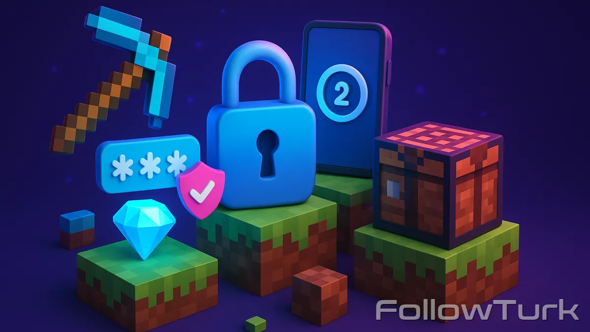 Minecraft Hesap Güvenliği: Şifre, 2FA ve Kurtarma Rehberi - FollowTurk Blog