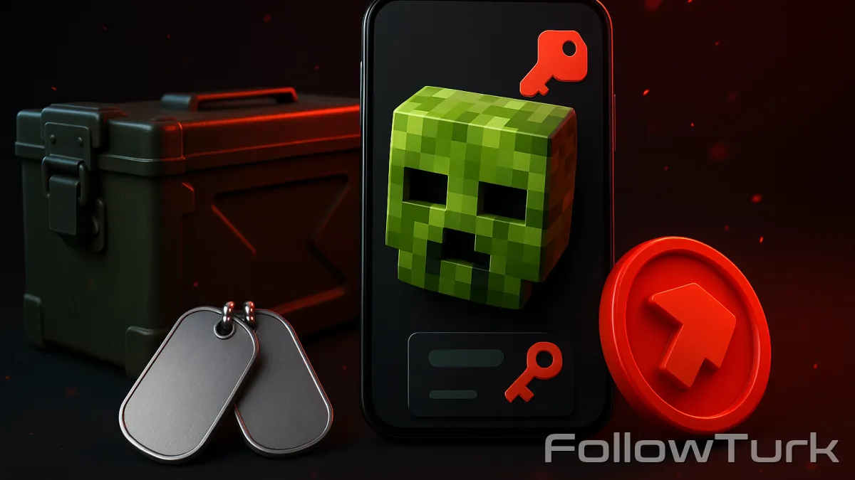 FollowTurk professional illustration showing moss mask code minecraft key, buy moss mask minecraft code, moss mask minecraft key price, moss mask cosmetic minecraft code, minecraft moss mask code instant delivery, where to get moss mask code minecraft, is moss mask minecraft code legit - Minecraft services — premium digital product, instant delivery