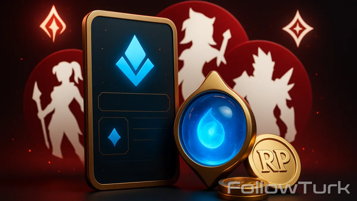 FollowTurk professional illustration showing na blue essence account, buy Legend blue essence account, Legend blue essence account na, league blue essence farming account, cheap blue essence Legend account, blue essence account for champions, is it safe to buy a Legend account na - Legend Blue Essence Account services — premium digital product, instant delivery