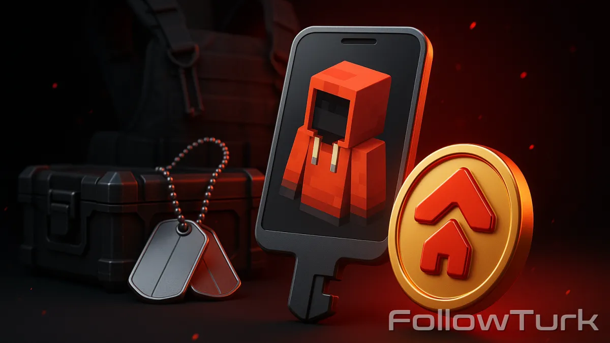 FollowTurk professional illustration showing parched hoodie minecraft key, buy parched hoodie minecraft key, minecraft parched hoodie code, parched hoodie minecraft redeem code, minecraft marketplace parched hoodie, how to redeem parched hoodie minecraft key, parched hoodie minecraft key price - Minecraft services — premium digital product, instant delivery