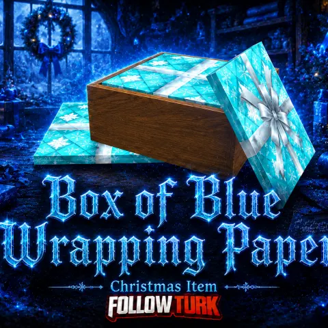 Box of Blue Wrapping Paper - FollowTurk