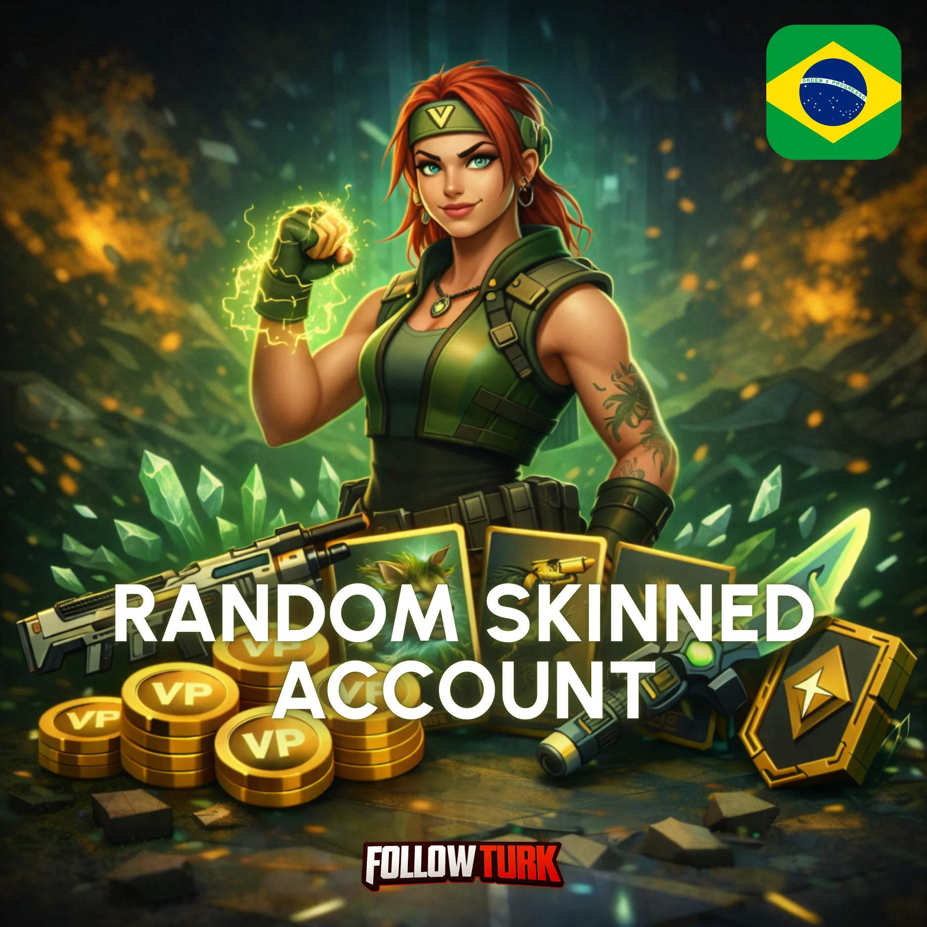BR - Brazil Random Skinned Account - Full Access - FollowTurk