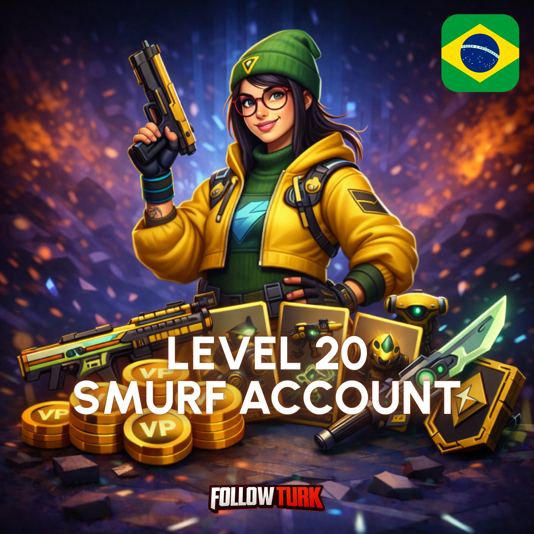 Brazil Valorant Smurf Account (BR) - FollowTurk