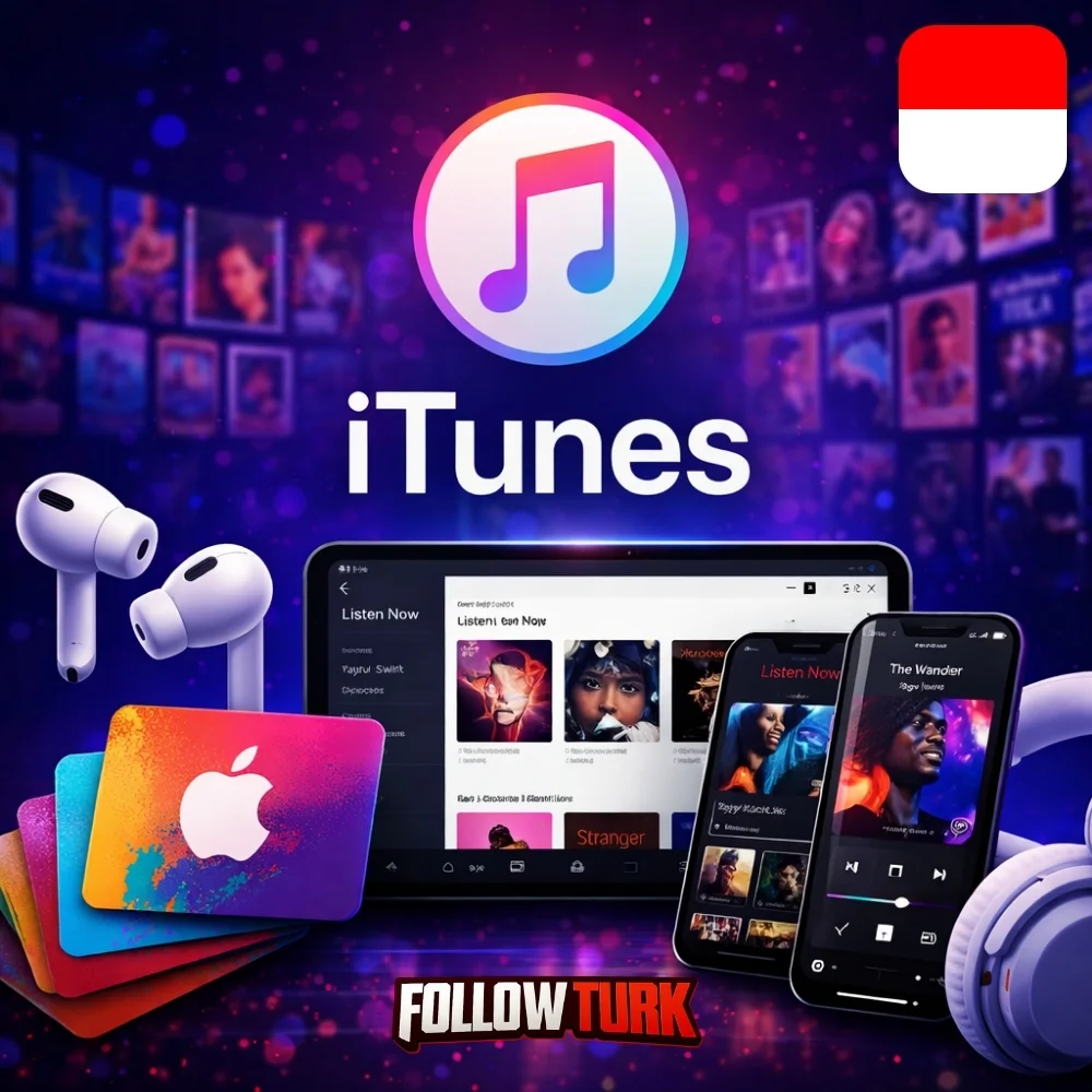 iTunes Endonezya - IDR Hediye Kartı - FollowTurk