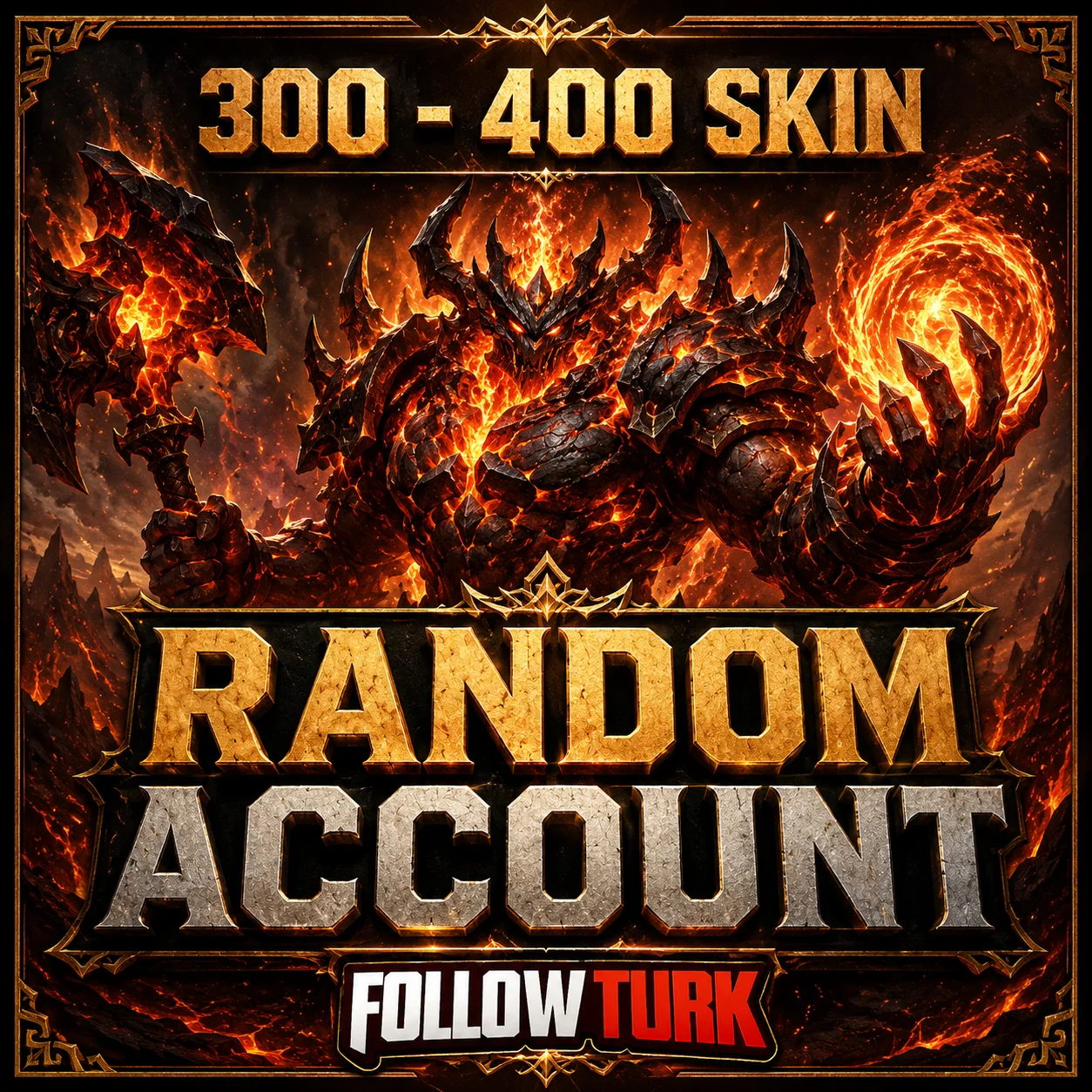 Random Legend Account (300–400 Skins) - FollowTurk