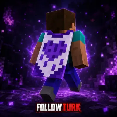 Purple Heart Cape - Minecraft Key