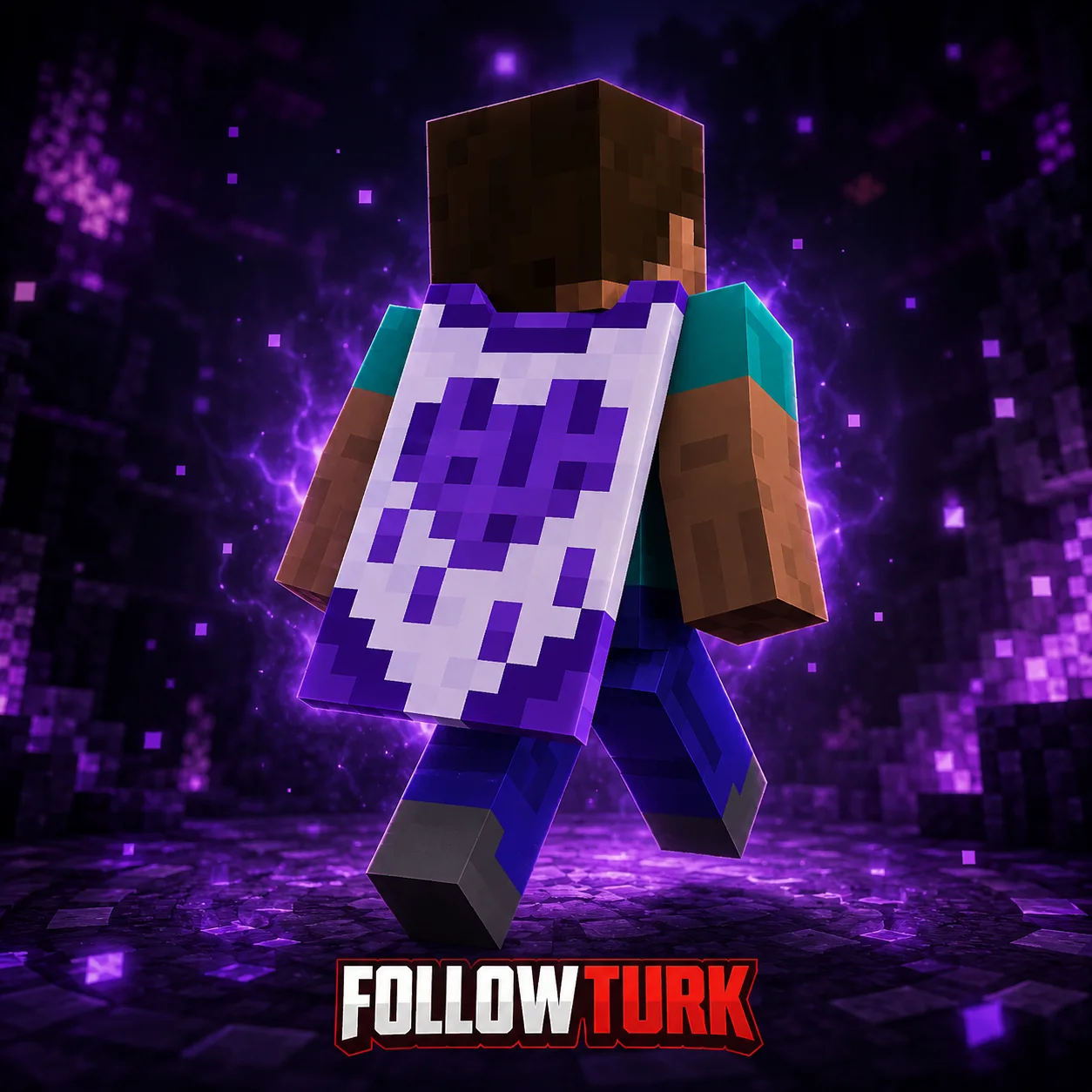 Purple Heart Cape - Minecraft Key