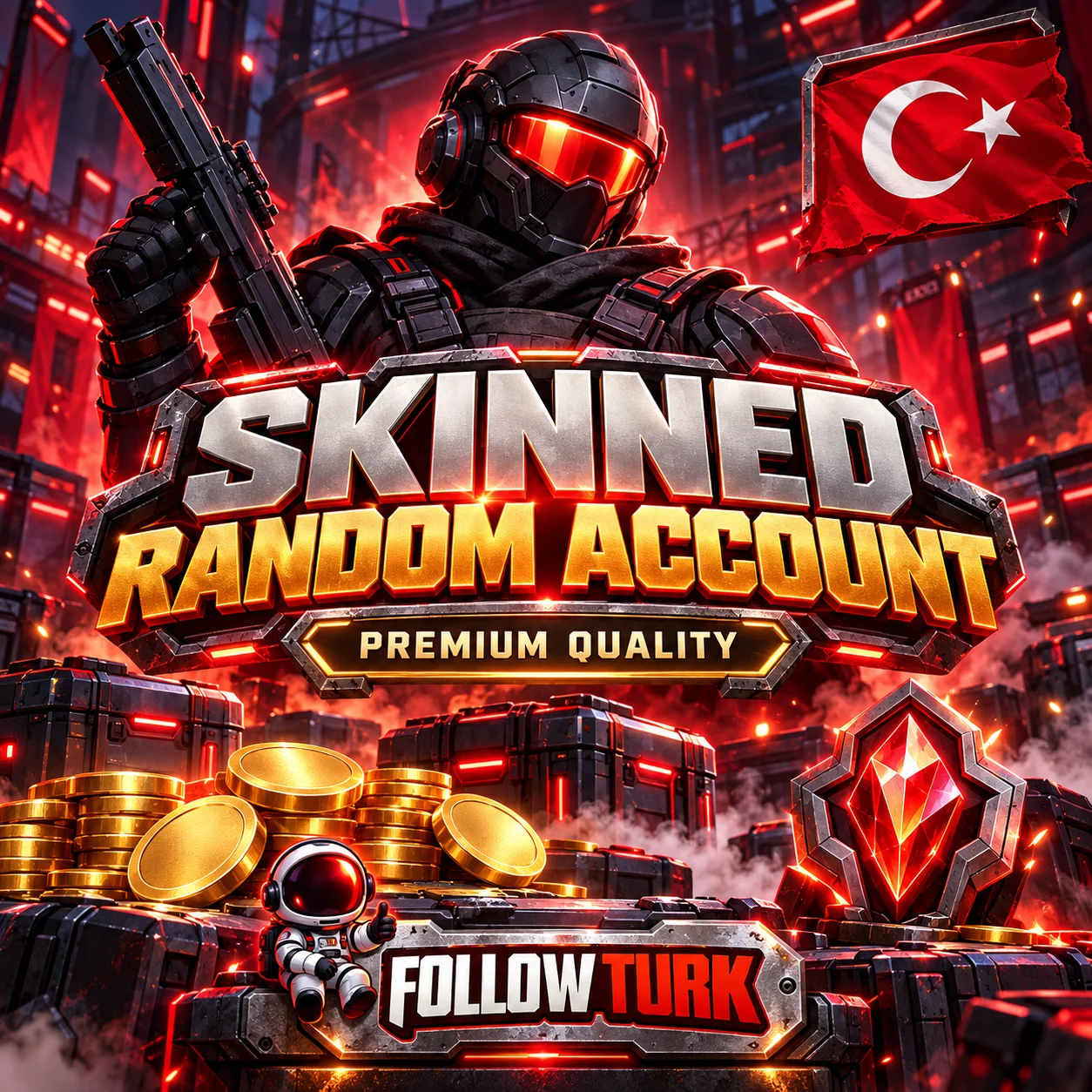 TR Turkey Random Skinned Valo Account - Full Access - FollowTurk