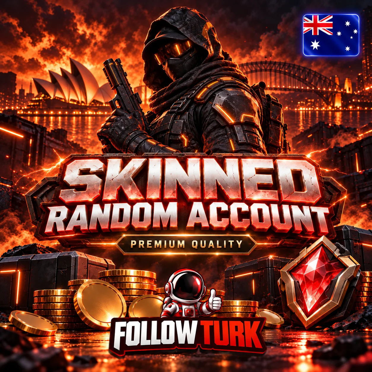 AP - Asia Pacific Random Skinned Account - Full Access - FollowTurk