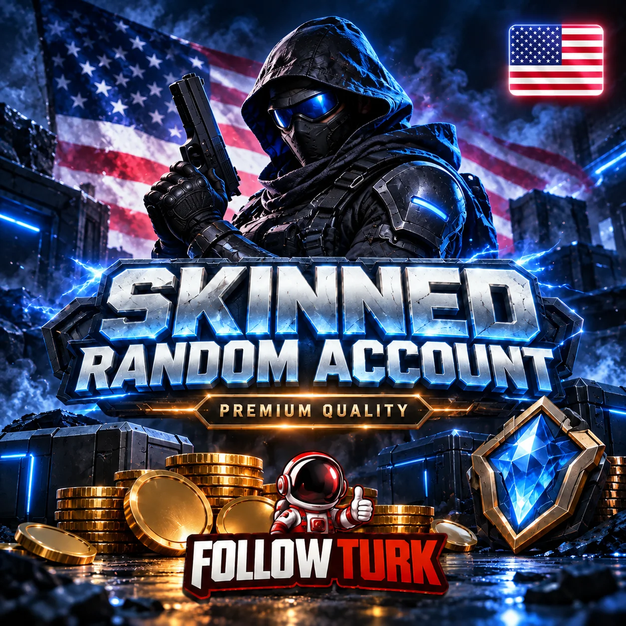 NA - North America Random Skinned Account - Full Access - FollowTurk