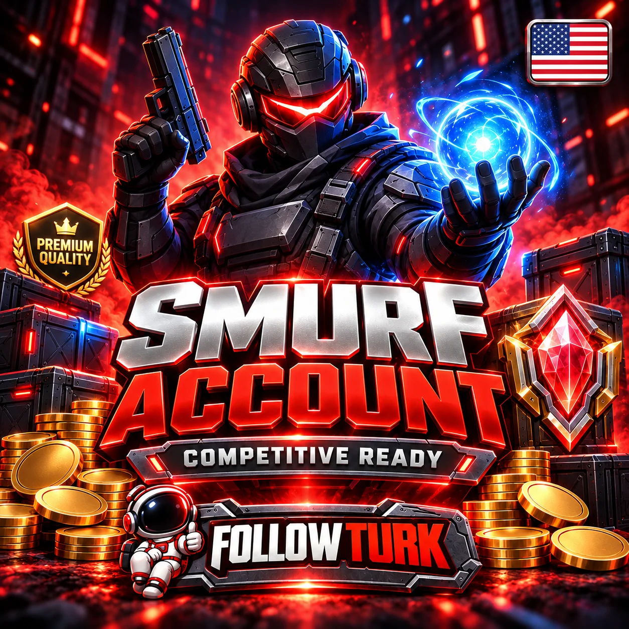 North America Valo Smurf Account (NA) - FollowTurk